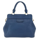 Miu Miu Handtasche Leder 2-Wege Blau Gold Original 156133-2