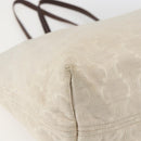 CELINE Paris Macadam Canvas Tote Bag Beige Gold Auth 156134-14