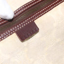 CELINE Paris Macadam Canvas Tote Bag Beige Gold Auth 156134-17