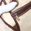 CELINE Paris Macadam Canvas Tote Bag Beige Gold Auth 156134-18