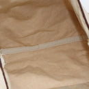 CELINE Paris Macadam Canvas Tote Bag Beige Gold Auth 156134-11