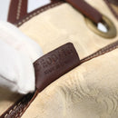 CELINE Paris Macadam Canvas Tote Bag Beige Gold Auth 156134-12