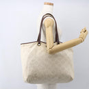 CELINE Paris Macadam Canvas Tote Bag Beige Gold Auth 156134-22