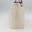 CELINE Paris Macadam Canvas Tote Bag Beige Gold Auth 156134-3