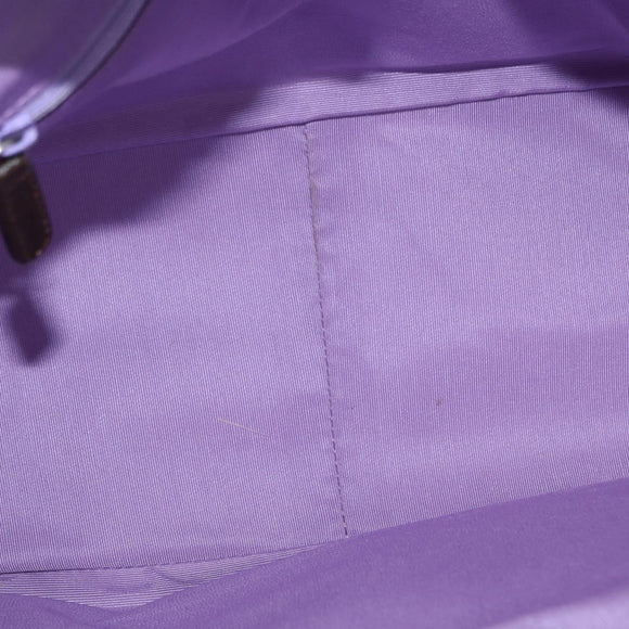 BVLGARI Logo Mania Hand Bag Canvas Beige Silver Auth 156135