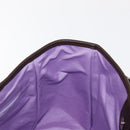 BVLGARI Logo Mania Hand Bag Canvas Beige Silver Auth 156135-18