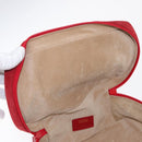 GUCCI Vanity Hand Bag Suede Red Gold 032 1705 0140 Auth 156137-10