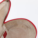 GUCCI Vanity Hand Bag Suede Red Gold 032 1705 0140 Auth 156137-18