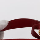 GUCCI Vanity Hand Bag Suede Red Gold 032 1705 0140 Auth 156137-8