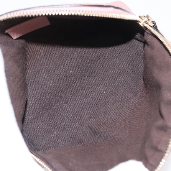GUCCI Micro GG Supreme Pouch Leather outlet Pink Gold 449893 Auth 156138V