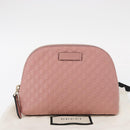 GUCCI Micro GG Supreme Pouch Leather outlet Pink Gold 449893 Auth 156138V-12