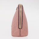 GUCCI Micro GG Supreme Pouch Leather outlet Pink Gold 449893 Auth 156138V-3