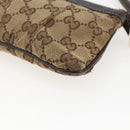 GUCCI GG Canvas Shoulder Bag Beige Gold 212216 Auth 156139-12
