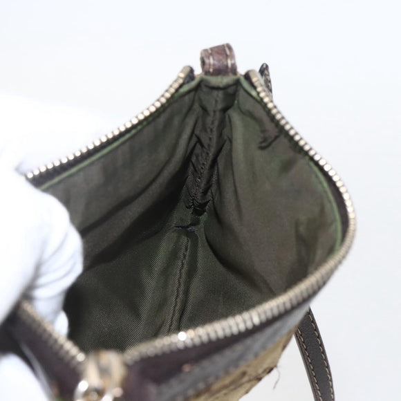 GUCCI GG Canvas Shoulder Bag Beige Gold 212216 Auth 156139