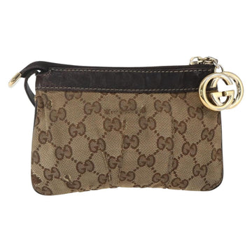 GUCCI GG Canvas Shoulder Bag Beige Gold 212216 Auth 156139 - 0