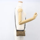 GUCCI GG Canvas Shoulder Bag Beige Gold 212216 Auth 156139-20