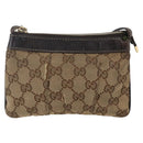 GUCCI GG Canvas Shoulder Bag Beige Gold 212216 Auth 156139-3