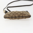 GUCCI GG Canvas Shoulder Bag Beige Gold 212216 Auth 156139-9