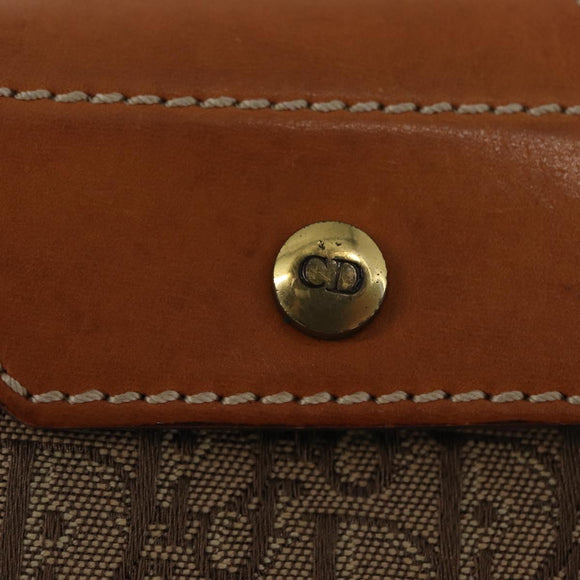 Christian Dior Trotter Canvas Cigarette Case Beige Gold Auth 156140