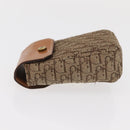 Christian Dior Trotter Canvas Cigarette Case Beige Gold Auth 156140-4