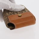 Christian Dior Trotter Canvas Cigarette Case Beige Gold Auth 156140-5