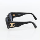 CHANEL Sunglasses plastic Black CC Auth 156144-5