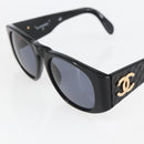CHANEL Sunglasses plastic Black CC Auth 156144-7