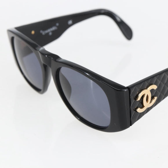 CHANEL Sunglasses plastic Black CC Auth 156144