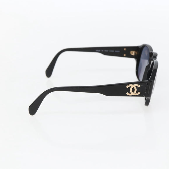CHANEL Sunglasses plastic Black CC Auth 156145