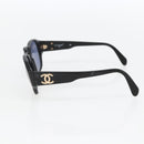 CHANEL Sunglasses plastic Black CC Auth 156145-5