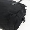 PRADA Shoulder Bag Nylon Leather Black Silver Auth 156148-15