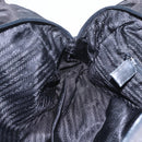 PRADA Shoulder Bag Nylon Leather Black Silver Auth 156148-21