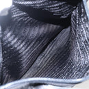 PRADA Shoulder Bag Nylon Leather Black Silver Auth 156148-23