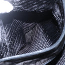 PRADA Shoulder Bag Nylon Leather Black Silver Auth 156148-24