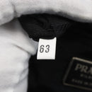 PRADA Shoulder Bag Nylon Leather Black Silver Auth 156148-12