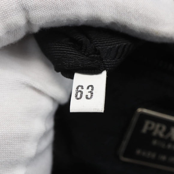 PRADA Shoulder Bag Nylon Leather Black Silver Auth 156148