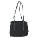 PRADA Shoulder Bag Nylon Leather Black Silver Auth 156148-2