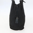 PRADA Shoulder Bag Nylon Leather Black Silver Auth 156148-3