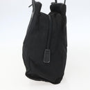 PRADA Shoulder Bag Nylon Leather Black Silver Auth 156148-4