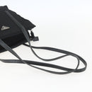 PRADA Shoulder Bag Nylon Leather Black Silver Auth 156148-7
