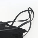 PRADA Shoulder Bag Nylon Leather Black Silver Auth 156148-8