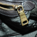 PRADA Hand Bag Nylon Leather 2way Black Gold Auth 156149-24