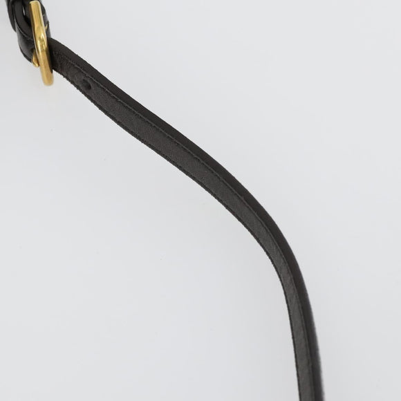 PRADA Hand Bag Nylon Leather 2way Black Gold Auth 156149