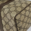 GUCCI GG Supreme Web Sherry Line Boston Bag PVC Beige Gold 010 378 Auth 156155-12