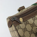 GUCCI GG Supreme Web Sherry Line Boston Bag PVC Beige Gold 010 378 Auth 156155-15