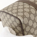 GUCCI GG Supreme Web Sherry Line Boston Bag PVC Beige Gold 40 02 007 Auth 156156-14