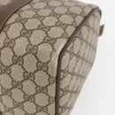 GUCCI GG Supreme Web Sherry Line Boston Bag PVC Beige Gold 40 02 007 Auth 156156-15