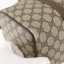 GUCCI GG Supreme Web Sherry Line Boston Bag PVC Beige Gold 40 02 007 Auth 156156-16