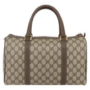 GUCCI GG Supreme Web Sherry Line Boston Bag PVC Beige Gold 40 02 007 Auth 156156-2