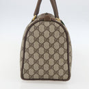 GUCCI GG Supreme Web Sherry Line Boston Bag PVC Beige Gold 40 02 007 Auth 156156-3